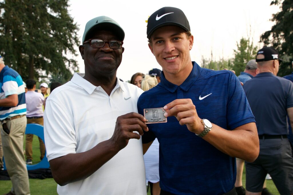 Cameron Champ with Mack Champ tour medal