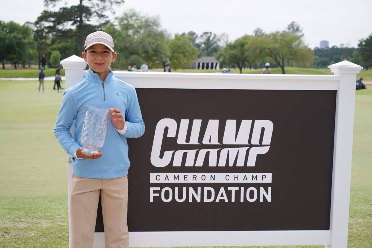 Isaiah Diaz with Foundation Sign
