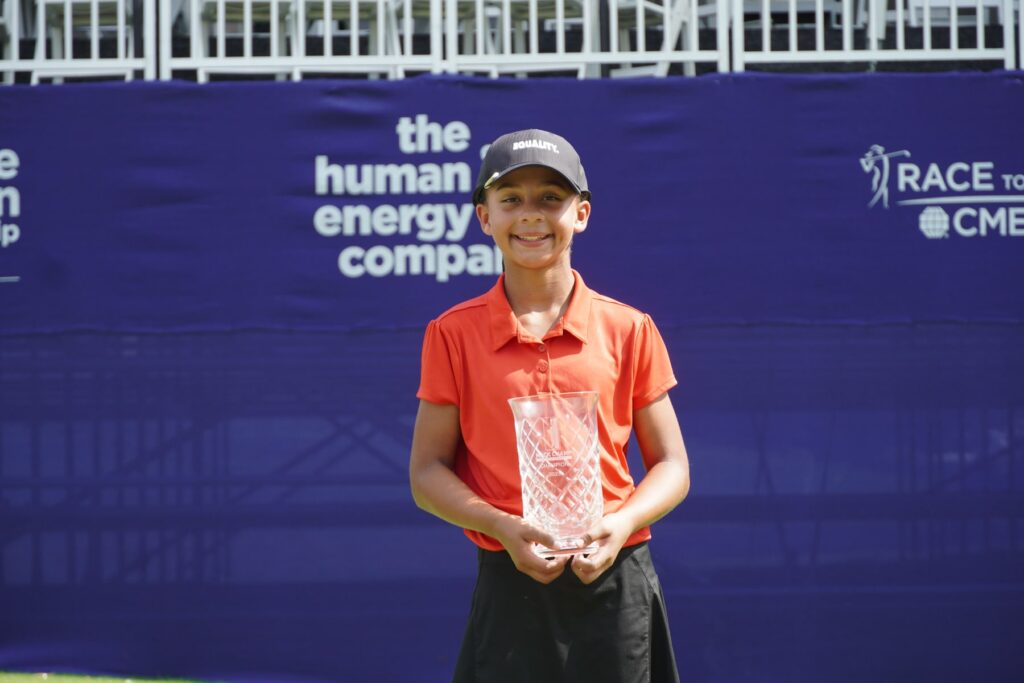 Aleah Shields-Rodipe with trophy