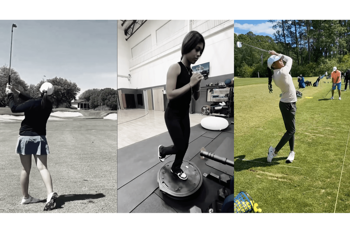 screenshots of players from Babygrande Golf Instagram videos